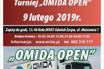 XI „OMIDA OPEN” – turniej dla amatorów i weteranów – 9 lutego 2019 r. godz. 15.40 ; Hala MRKS Gdańsk