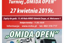 Turnieje tenisa stołowego nr 15 i 15 „OMIDA OPEN” dla amatorów i weteranów – 27 kwietnia i 11 maja 2019 r. Hala MRKS Gdańsk; zapisy do 15.40